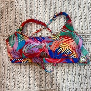Bralette Bikini Top L | Tropical Print Swimwear NWT